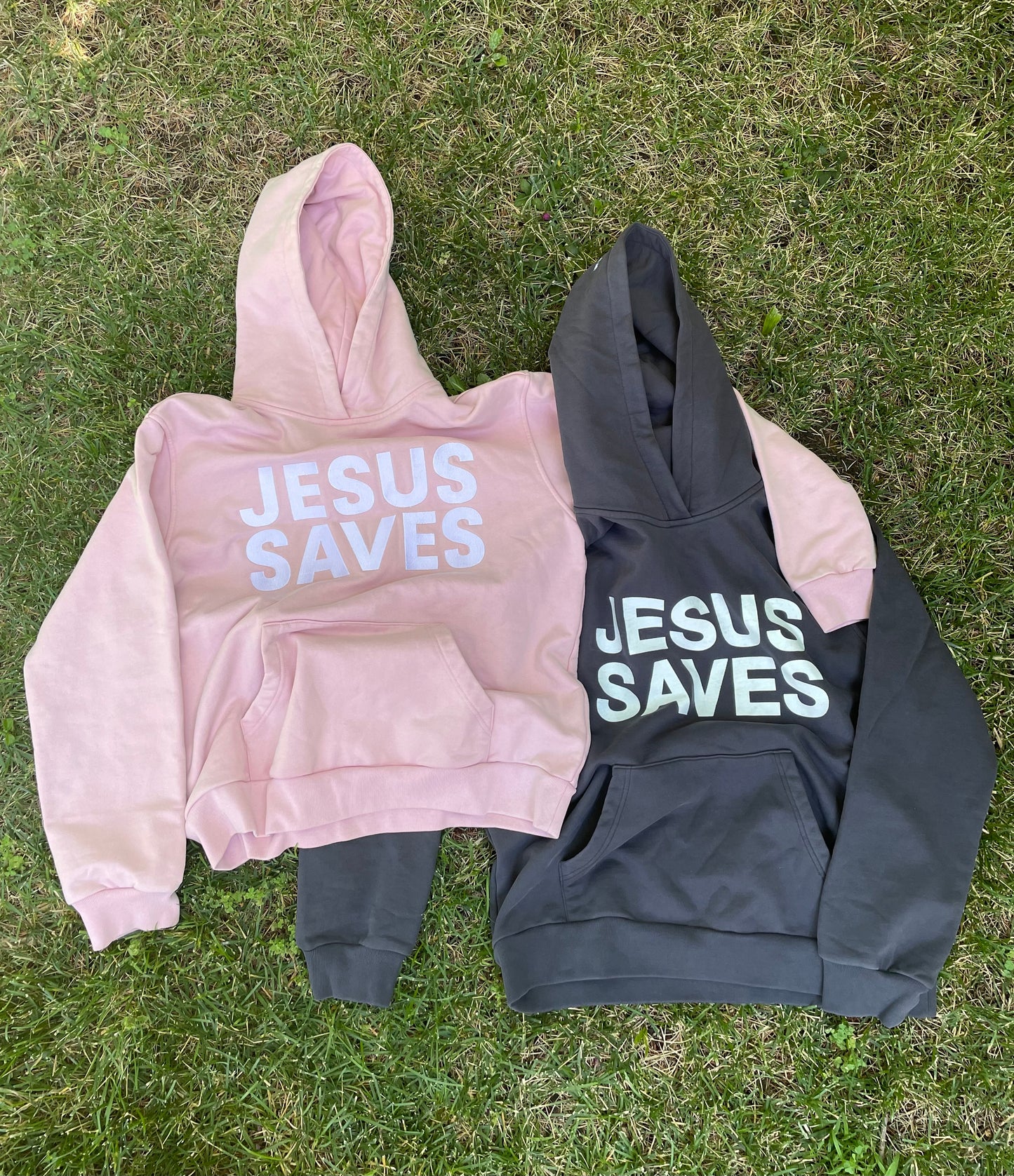 'JESUS SAVES' WEIGHTED HOODIE