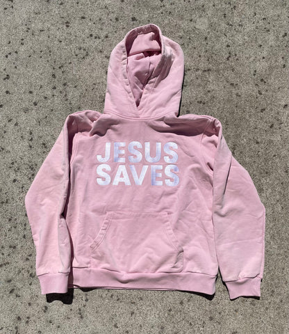 'JESUS SAVES' WEIGHTED HOODIE